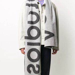 Acne Studios Logo Jacquard Wool Scarf